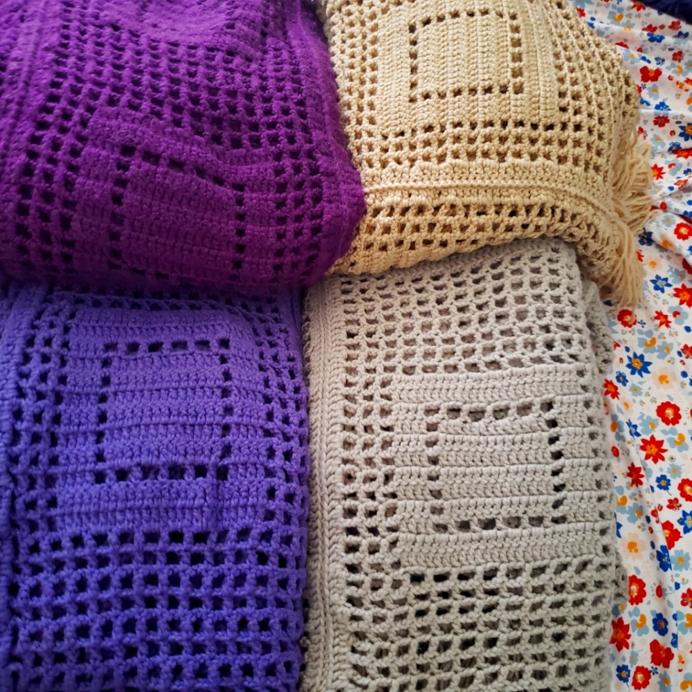Handmade Blanket/Throw BEIGE
